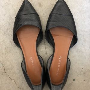 Franco Sarto black pointed flats